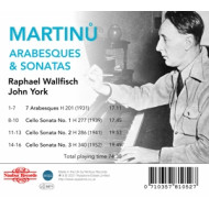 MARTINU: 3 CELLO SONATAS & 7 ARABESQUES