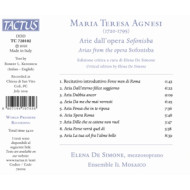 AGNESI: ARIE DALL'OPERA SOFONISBA