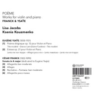 POEME, WORKS FOR VIOLIN & PIANO