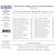 IL PRIMO LIBRO DE MADRIGALI VENETIA 1956