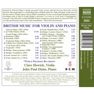 BRITIH MUSIC FOR VIOLIN AND PIANO