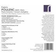 POULENC: PIANO CONCERTO/CONCERT CHAMPETRE