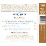 ANTON RUBINSTEIN: PIANO WORKS