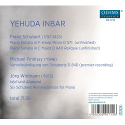 UNFINISHED SONATAS D571 & D840/6 SCHUBERT REMINISCENCES