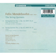 MENDELSSOHN THE STRING QUINTETS