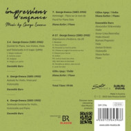 GEORGE ENESCU: IMPRESSIONS D'ENFANCE