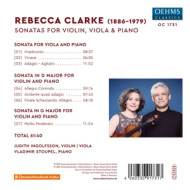 REBECCA CLARKE: SONATAS FOR VIOLIN, VIOLA AND PIANO