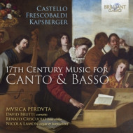 17TH CENTURY MUSIC FOR CANTO & BASSO