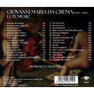 GIOVANNI MARIA DA CREMA: LUTE MUSIC