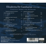 ELISABETTA DE GAMBARINI: COMPLETE WORKS FOR KEYBOARD