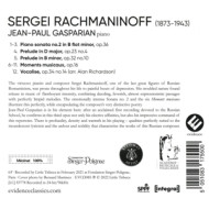 RACHMANINOV: SIX MOMENTS MUSICAUX/PIANO SONATA 2