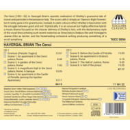 HAVERGAL BRIAN: THE CENCI, OPERA IN EIGHT SCENES AFTER SHELLEY