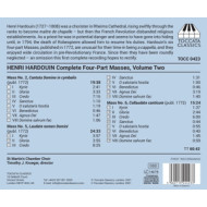 HARDOUIN: COMPLETE FOUR-PART A CAPPELLA MASSES, VOL. 2