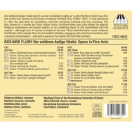 FLURY: DER SCHLIMM-HEILIGE VITALIS, OPERA IN FIVE ACTS