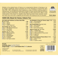 HANS GAL: COMPLETE MUSIC FOR CHOIR, VOLUME TWO