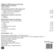 KODALY & LIGETI: SONATAS FOR SOLO CELLO