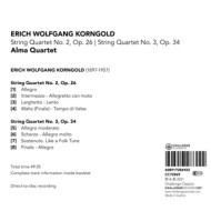 KORNGOLD: STRING QUARTET NO. 2, OP. 26/STRING QUARTET NO. 3, OP. 34