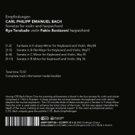 CARL PHILIPP EMMANUEL BACH: SONATAS FOR VIOLIN AND HARPSICHORD