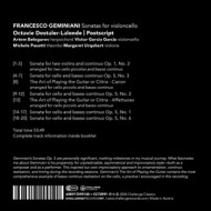 FRANCESCO GEMINIANI: SONATAS FOR VIOLONCELLO