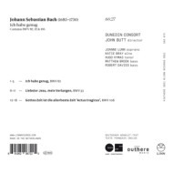 BACH: ICH HABE GENUG: CANTATAS BWV 32, 82 & 106