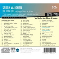 SARAH VAUGHAN: THE DIVINE ONE - HER 50 FINEST 1944-1962