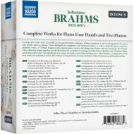 BRAHMS: COMPLETE WORKS FOR PIANO FOUR HANDS & 2 PIANOS