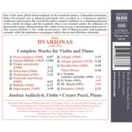 COMPLETE WORKS FOR VIOLIN AND PIANO