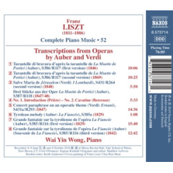 TRANSCRIPTIONS FROM OPERAS BY AUBER AND VERDI