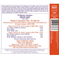 PIANO CONCERTOS NOS. 23 AND 24 (ARR. IGNAZ LACHNER)