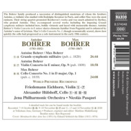 ANTOINE BOHRER & MAX BOHRER: GRANDE SYMPHONIE MILITAIRE - VIOLIN CONCERTO & CELLO CONCERTO