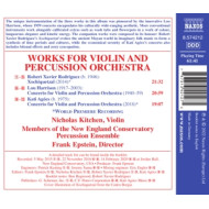 WORKS FOR VIOLIN AND PERCUSSION ORCHESTRA