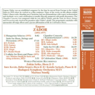 EUGENE ZADOR: CELEBRATION MUSIC - CHAMBER CONCERTO - SUITE FOR HORN, STRINGS AND PERCUSSION