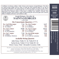 JOSEPH BOULOGNE SAINT-GEORGES: SIX CONCERTANTE QUARTETS