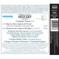 MOZART: COMPLETE MASSES VOL. 2 - MASS NO. 18 GREAT