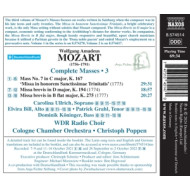 MOZART COMPLETE MASSES, VOL. 3: MASS NO. 7