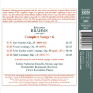BRAHMS: COMPLETE SONGS, VOL. 6