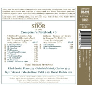 SHOR: COMPOSER S NOTEBOOK, VOL. 3