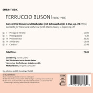 FERRUCCIO BUSONI: CONCERTO FOR PIANO AND ORCHESTRA