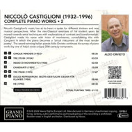 NICCOLO CASTIGLIONI: COMPLETE PIANO WORKS