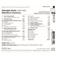 GEORGES AURIC: MELODIES & CHANSONS