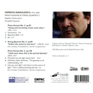 PIANO SONATAS & STRING QUARTETS 1