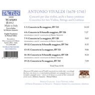 CONCERTOS FOR TWO VIOLINS, STRINGS AND CONTINUO