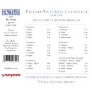 LOCATELLI: SEI CONCERTI A QUATTRO OPERA VII