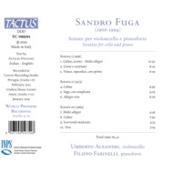 SANDRO FUGA: SONATE PER VIOLONCELLO E PIANOFORTE