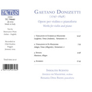 DONIZETTI: WORKS FOR VIOLIN & PIANO