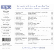 MUSIC & MUSICIANS IN ISABELLA D'ESTE'S LETTERS