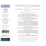 GENNARO D'ALESSANDRO: ARIE DALL OPERA ADELAIDE