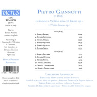 PIETRO GIANNOTTI: 12 SONATE PER VIOLINO OP. 1