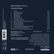HANS SOMMER: ORCHESTRAL SONGS
