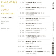 PIANO WORKS BY JEWISH COMPOSERS 1922-1943